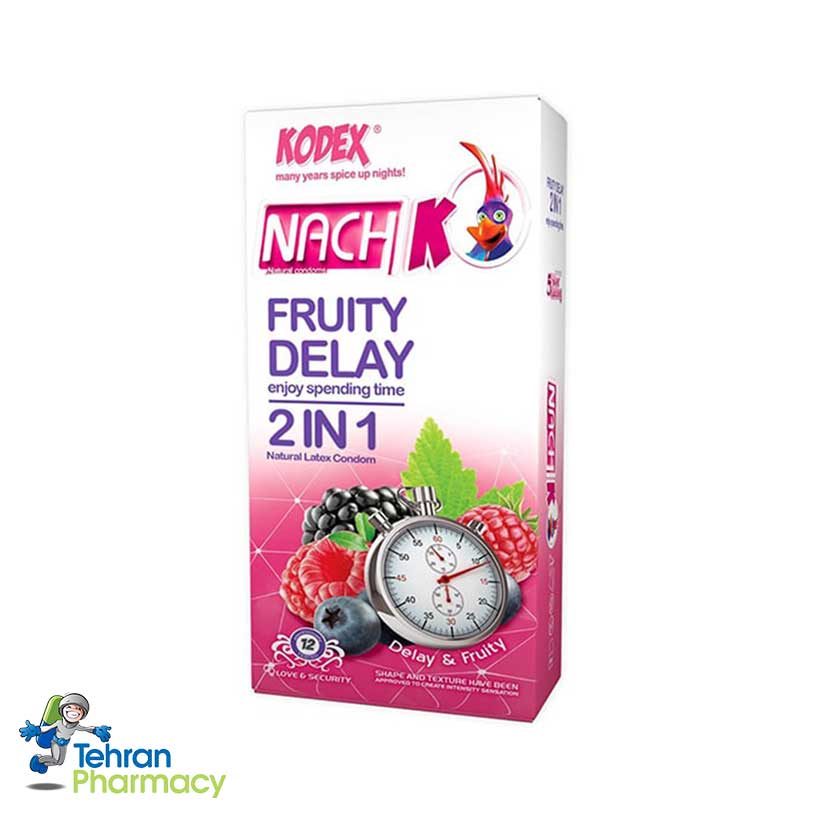 کاندوم تاخیری میوه ای 2 در 1 ناچ کدکس - Fruity delay