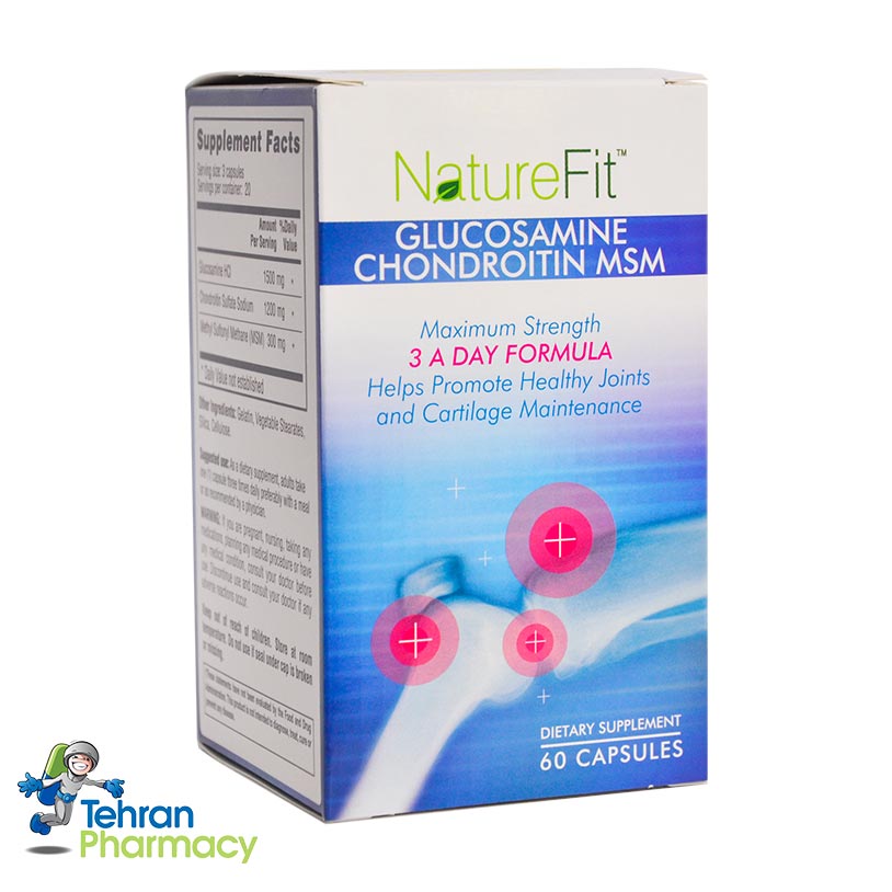 گلوکزامین کندروئیتین ام اس ام نیچرفیت - NatureFit GLUCOSAMINE CHONROITIN MSM