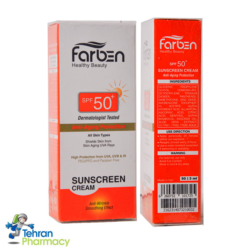 کرم ضد آفتاب ضد چروک فاربن، SPF50