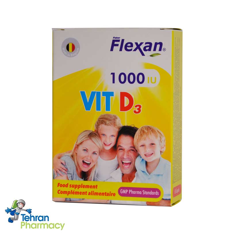 ویتامین D3 فیشر فلکسان - Flexan VIT D3 1000